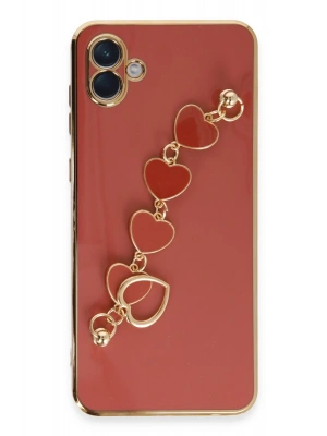 Newface Samsung Galaxy A04E Kılıf Esila Silikon - Kırmızı