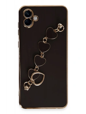 Newface Samsung Galaxy A04E Kılıf Esila Silikon - Siyah