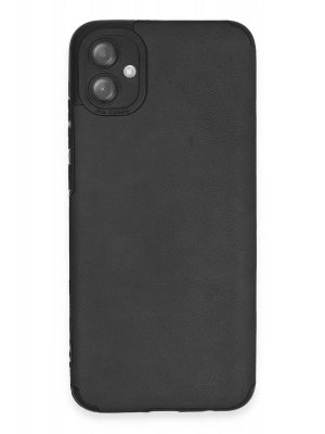 Newface Samsung Galaxy A04E Kılıf Loop Deri Silikon - Siyah
