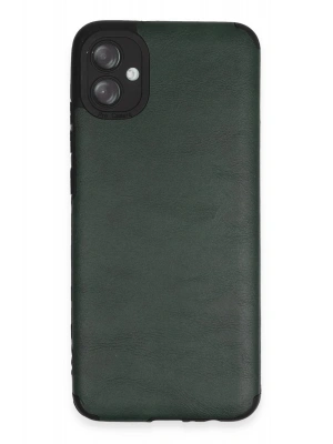 Newface Samsung Galaxy A04E Kılıf Loop Deri Silikon - Yeşil