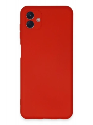 Newface Samsung Galaxy A04E Kılıf Nano içi Kadife Silikon - Kırmızı