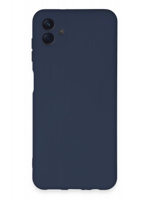 Newface Samsung Galaxy A04E Kılıf Nano içi Kadife Silikon - Lacivert