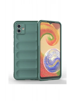 Newface Samsung Galaxy A04E Kılıf Optimum Silikon - Koyu Yeşil