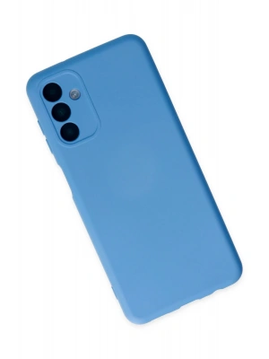 Newface Samsung Galaxy A04S Kılıf Nano içi Kadife Silikon - Mavi