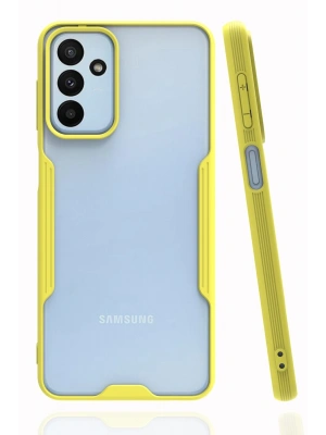 Newface Samsung Galaxy A04S Kılıf Platin Silikon - Sarı