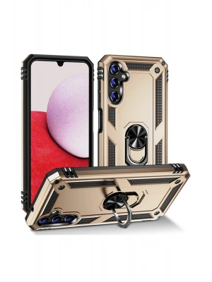 Newface Samsung Galaxy A04S Kılıf Sofya Yüzüklü Silikon Kapak - Gold