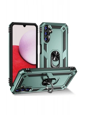 Newface Samsung Galaxy A04S Kılıf Sofya Yüzüklü Silikon Kapak - Yeşil