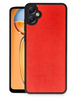 Newface Samsung Galaxy A05 Kılıf Aras Deri Kapak - Kırmızı