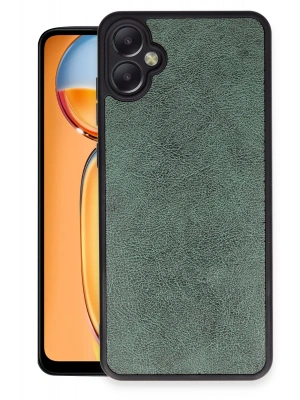 Newface Samsung Galaxy A05 Kılıf Aras Deri Kapak - Koyu Yeşil