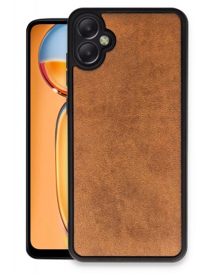 Newface Samsung Galaxy A05 Kılıf Aras Deri Kapak - Taba