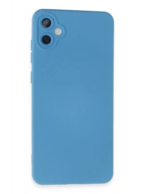 Newface Samsung Galaxy A05 Kılıf Nano içi Kadife Silikon - Mavi