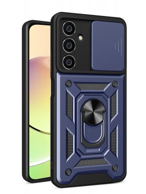 Newface Samsung Galaxy A05 Kılıf Pars Lens Yüzüklü Silikon - Lacivert