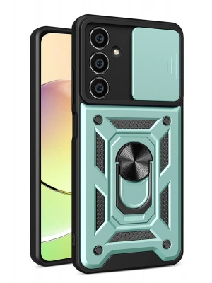 Newface Samsung Galaxy A05 Kılıf Pars Lens Yüzüklü Silikon - Yeşil