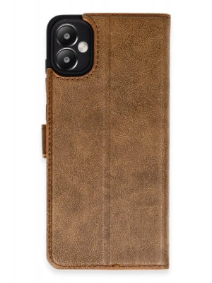 Newface Samsung Galaxy A05 Kılıf Trend S Plus Kapaklı Kılıf - Taba