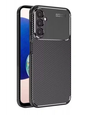 Newface Samsung Galaxy A05S Kılıf Auto Focus Karbon Kapak - Siyah