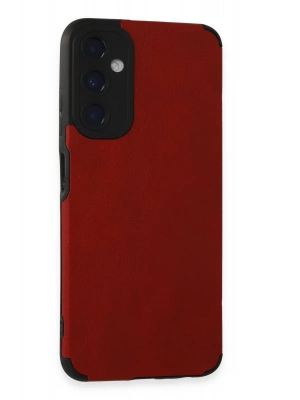 Newface Samsung Galaxy A05S Kılıf Loop Deri Silikon - Kırmızı