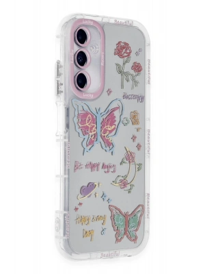 Newface Samsung Galaxy A05S Kılıf Reflexion Desenli Kapak - Desen 8