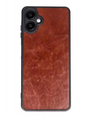 Newface Samsung Galaxy A06 Kılıf Aras Deri Kapak - Bordo
