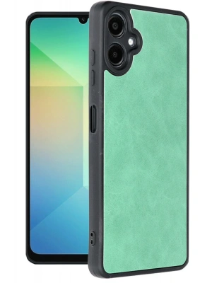Newface Samsung Galaxy A06 Kılıf Aras Deri Kapak - Koyu Yeşil