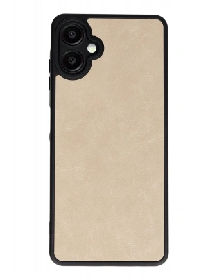Newface Samsung Galaxy A06 Kılıf Aras Deri Kapak - Pudra