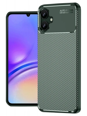 Newface Samsung Galaxy A06 Kılıf Auto Focus Karbon Kapak - Koyu Yeşil