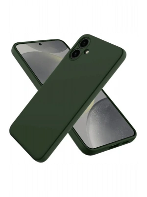 Newface Samsung Galaxy A06 Kılıf First Silikon - Koyu Yeşil