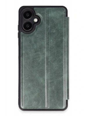 Newface Samsung Galaxy A06 Kılıf Flip Cover - Koyu Yeşil