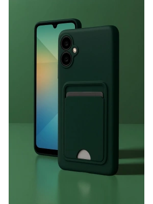 Newface Samsung Galaxy A06 Kılıf Kelvin Kartvizitli Silikon - Siyah