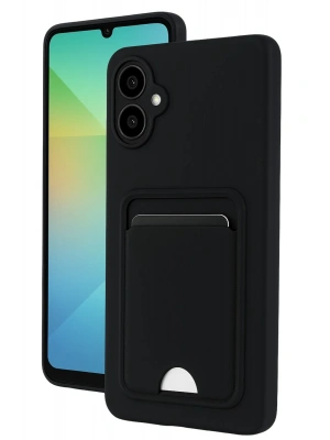 Newface Samsung Galaxy A06 Kılıf Kelvin Kartvizitli Silikon - Siyah