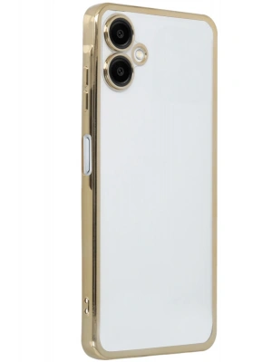 Newface Samsung Galaxy A06 Kılıf Razer Lensli Silikon - Gold