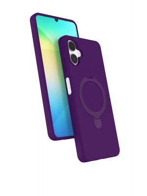 Newface Samsung Galaxy A06 Regal Magsafe Standlı Kapak - Derin Mor