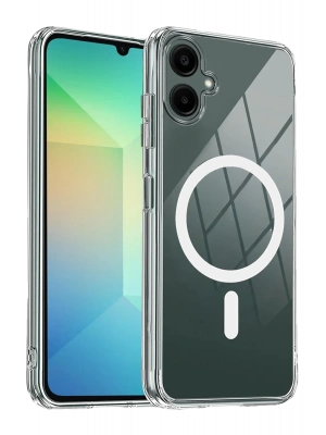 Newface Samsung Galaxy A07 4G Combo Sert Şeffaf Magsafe Kapak - Şeffaf