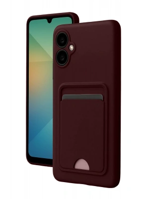 Newface Samsung Galaxy A07 4G Kelvin Kartvizitli Silikon - Bordo