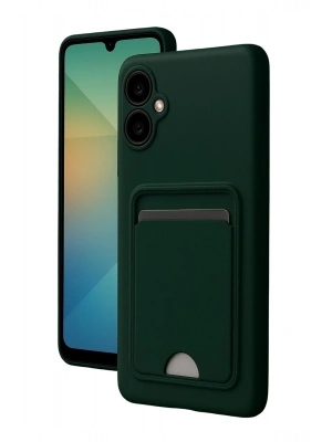 Newface Samsung Galaxy A07 4G Kelvin Kartvizitli Silikon - Koyu Yeşil