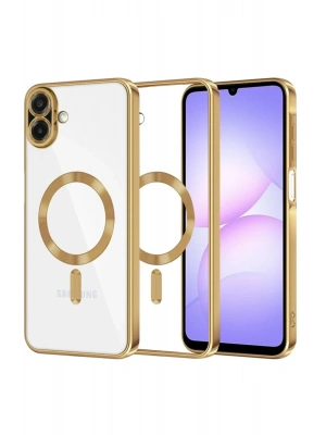 Newface Samsung Galaxy A07 4G Kross Magneticsafe Kapak - Gold
