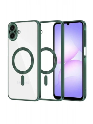 Newface Samsung Galaxy A07 4G Kross Magneticsafe Kapak - Koyu Yeşil