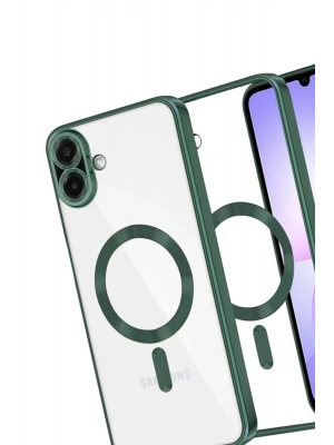 Newface Samsung Galaxy A07 4G Kross Magneticsafe Kapak - Koyu Yeşil