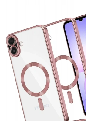 Newface Samsung Galaxy A07 4G Kross Magneticsafe Kapak - Rose