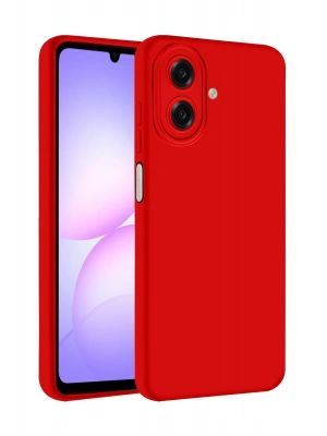 Newface Samsung Galaxy A07 4G Nano içi Kadife Silikon - Kırmızı