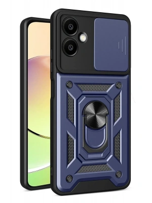 Newface Samsung Galaxy A07 4G Pars Lens Yüzüklü Silikon - Lacivert