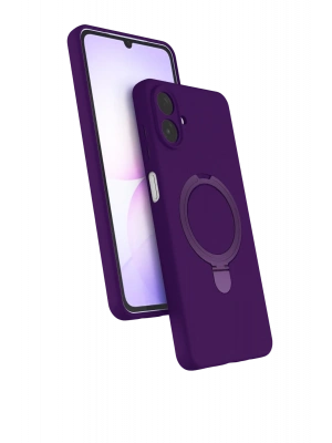 Newface Samsung Galaxy A07 4G Regal Magsafe Standlı Kapak - Derin Mor