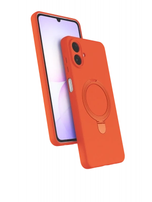 Newface Samsung Galaxy A07 4G Regal Magsafe Standlı Kapak - Turuncu