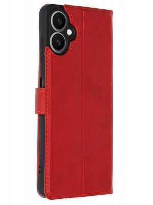 Newface Samsung Galaxy A07 4G Trend S Plus Kapaklı Kılıf - Kırmızı