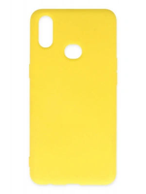 Newface Samsung Galaxy A10S Kılıf Nano içi Kadife Silikon - Sarı