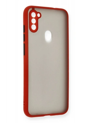 Newface Samsung Galaxy A11 Kılıf Montreal Silikon Kapak - Kırmızı