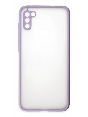 Newface Samsung Galaxy A11 Kılıf Montreal Silikon Kapak - Mor