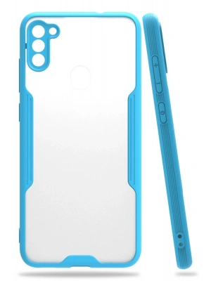 Newface Samsung Galaxy A11 Kılıf Platin Silikon - Mavi