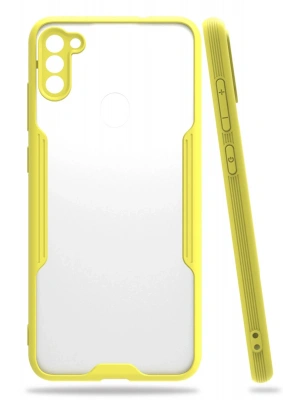 Newface Samsung Galaxy A11 Kılıf Platin Silikon - Sarı