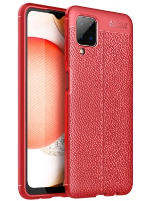 Newface Samsung Galaxy A12 Kılıf Auto Focus Kapak - Kırmızı