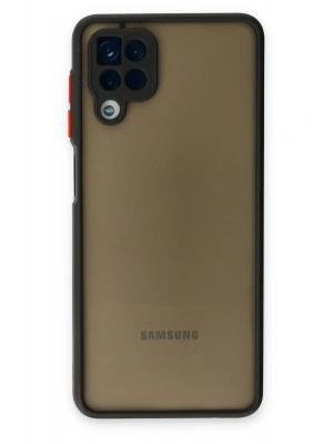 Newface Samsung Galaxy A12 Kılıf Montreal Silikon Kapak - Siyah